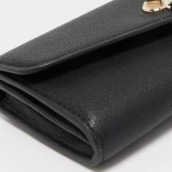 Pre Owned Kate Spade Black Leather Marti Flap Continental Wallet