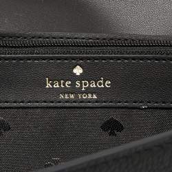 Pre Owned Kate Spade Black Leather Marti Flap Continental Wallet