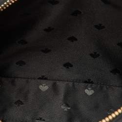 Pre Owned Kate Spade Black Glitter and Leather Ramey Greta Court Crossbody Bag