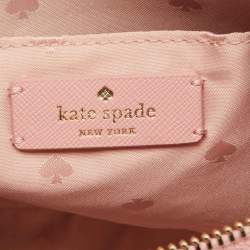 Kate Spade Pink Glitter and Leather Ramey Greta Court Crossbody Bag