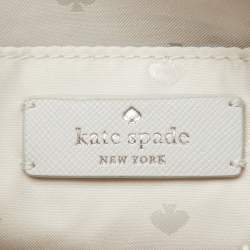 Kate Spade Grey Glitter and Leather Ramey Greta Court Crossbody Bag