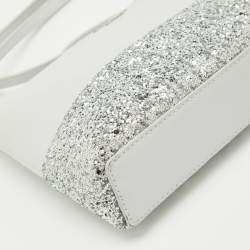 Kate Spade Grey Glitter and Leather Ramey Greta Court Crossbody Bag