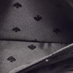 Pre Owned Kate Spade Black Glitter and Leather Ramey Greta Court Crossbody Bag