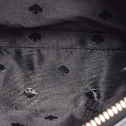 Pre Owned Kate Spade Black Glitter and Leather Ramey Greta Court Crossbody Bag