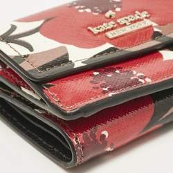 Pre Owned Kate Spade Multicolor Leather Trifold Compact Wallet