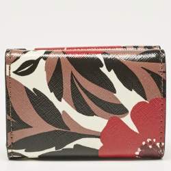 Pre Owned Kate Spade Multicolor Leather Trifold Compact Wallet