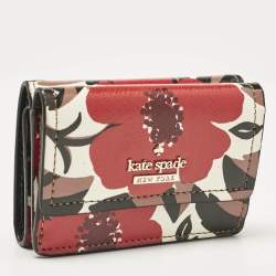Pre Owned Kate Spade Multicolor Leather Trifold Compact Wallet