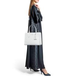 Kate Spade White Perforated Leather Rowe Tote