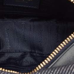 Kate Spade Navy Blue Denim and Saffiano Leather Double Up Crossbody Bag