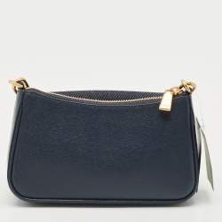 Kate Spade Navy Blue Denim and Saffiano Leather Double Up Crossbody Bag