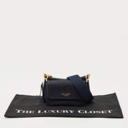 Kate Spade Navy Blue Denim and Saffiano Leather Double Up Crossbody Bag
