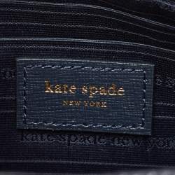 Kate Spade Navy Blue Denim and Saffiano Leather Double Up Crossbody Bag