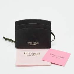 Pre Owned Kate Spade Black Saffiano Leather Card Holder