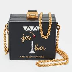 Pre Owned Kate Spade Black Leather Micro Matchbox Crossbody Bag