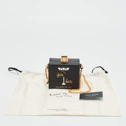 Pre Owned Kate Spade Black Leather Micro Matchbox Crossbody Bag
