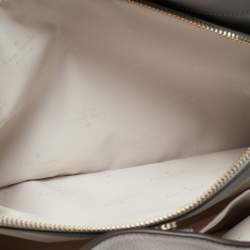Pre Owned حقيبة كتف كيت سبيد رمادي/أبيض جلد بثلاثة أقسام لينا