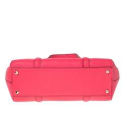 Pre Owned Kate Spade Hot Pink Leather Small Newberry Lane Loden Top Handle Bag