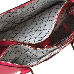 Pre Owned Kate Spade Hot Pink Leather Small Newberry Lane Loden Top Handle Bag