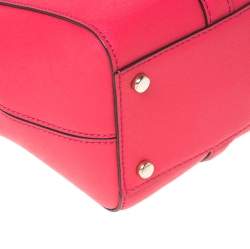 Pre Owned Kate Spade Hot Pink Leather Small Newberry Lane Loden Top Handle Bag