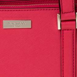 Pre Owned Kate Spade Hot Pink Leather Small Newberry Lane Loden Top Handle Bag