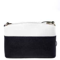 Pre Owned Kate Spade Black/White Leather Grove Street Millie Crossbody Bag