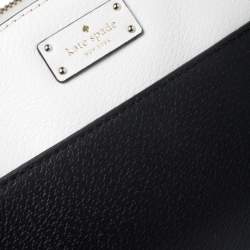 Pre Owned Kate Spade Black/White Leather Grove Street Millie Crossbody Bag