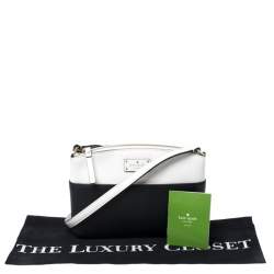 Pre Owned Kate Spade Black/White Leather Grove Street Millie Crossbody Bag