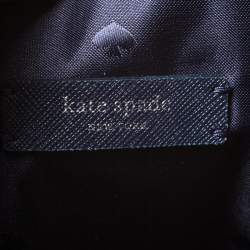 Pre Owned Kate Spade Sliver/Blue Glitter Leather Joeyley Tote