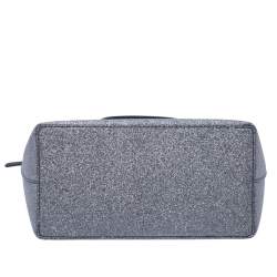 Pre Owned Kate Spade Sliver/Blue Glitter Leather Joeyley Tote