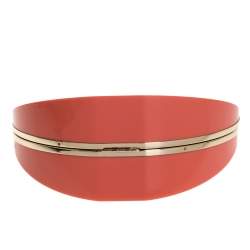 Kate Spade Coral Crystal Embellished Resin Flights Of Fancy Grapefruit Slice Clutch