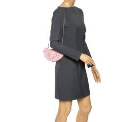 Kate Spade Coral Crystal Embellished Resin Flights Of Fancy Grapefruit Slice Clutch