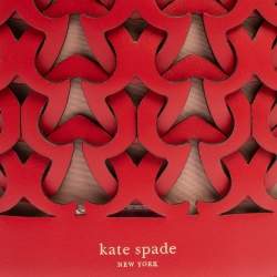 Pre Owned Kate Spade Red Leather Dorie Medium Bucket Bag
