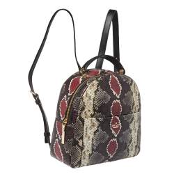 Kate Spade Multicolor Python Embossed Leather Reese Park Backpack
