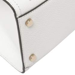 مملوكة مسبقًا حقيبة يد كيت سبيد روي صغيرة جلد مخرم أبيض 