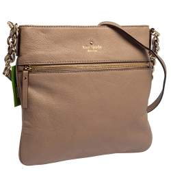 Pre Owned Kate Spade Pink Leather Cobble Hill Ellen Crossbody Bag