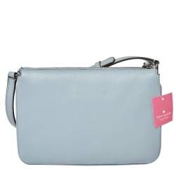 Pre Owned حقيبة كتف كيت سبيد مجمعة ثلاثية جاكسون جلد أزرق فاتح 