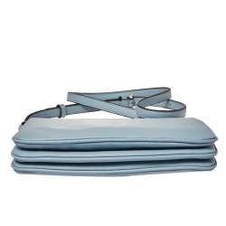 Pre Owned حقيبة كتف كيت سبيد مجمعة ثلاثية جاكسون جلد أزرق فاتح 