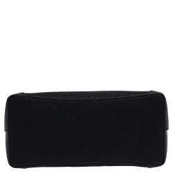 Pre Owned Kate Spade Black Shimmer Glitter And Saffiano Leather Top Zip Tote