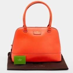 مملوكة مسبقًا حقيبة ساتشل كيت سبيد راتشيل ويليسلي جلد برتقالي 