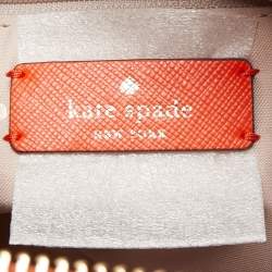Pre Owned Kate Spade Orange Leather Medium Dome Satchel
