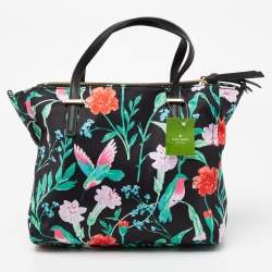 Pre Owned Kate Spade Multicolor Floral Nylon and Leather Wilson Road Alyse Tote
