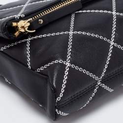 Pre Owned Kate Spade Black Quilted Leather Emerson Place Marsala Convertible Crossbody