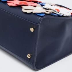 Pre Owned Kate Spade Multicolor Leather Floral Applique Daisy Lane Sam Tote