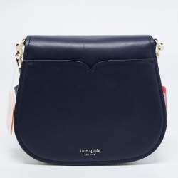 Pre Owned Kate Spade Multicolor Leather Saddle Shoulder Bag
