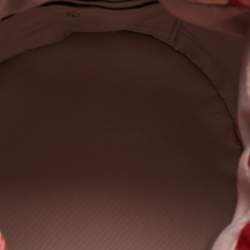 Pre Owned Kate Spade Red/White Canvas and Leather Small Picnic Gingham Bucket Bag