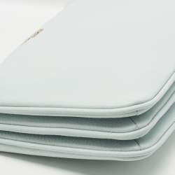 Pre Owned Kate Spade Light Blue Leila Triple Gusset Crossbody Bag