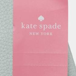 Pre Owned Kate Spade Light Blue Leila Triple Gusset Crossbody Bag