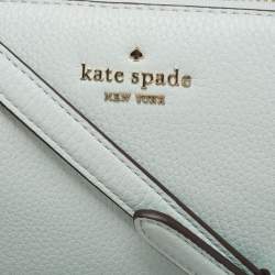 Pre Owned Kate Spade Light Blue Leila Triple Gusset Crossbody Bag