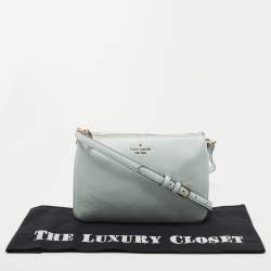 Pre Owned Kate Spade Light Blue Leila Triple Gusset Crossbody Bag