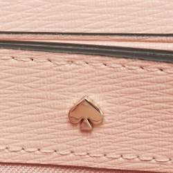 Pre Owned Kate Spade Black Leather Spencer Zip Around Wallet